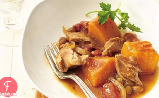 بطيئة طباخ تركيا - الجوز الاسكواش اليخني