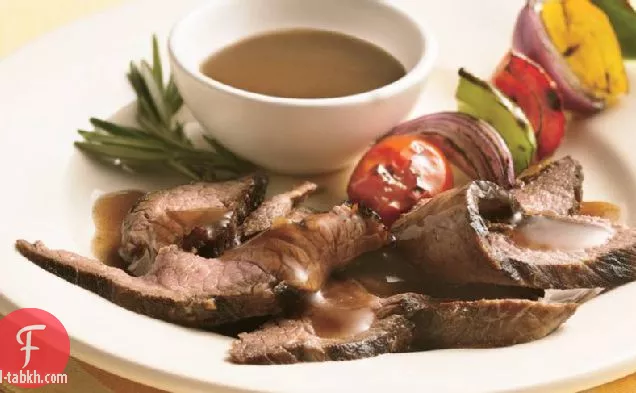 شرائح اللحم المشوية مع إكليل الجبل-الصقيل البلسمي