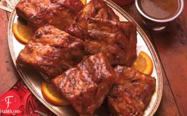العسل الخردل المزجج الأضلاع