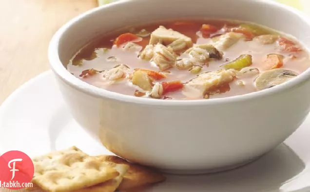 شوربة الدجاج والشعير