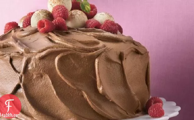 موس الشوكولاتة-كعكة التوت