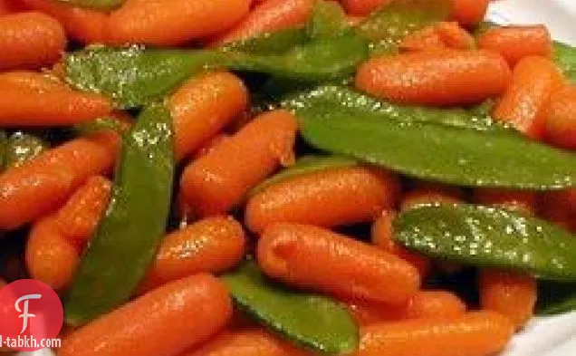 العسل المزجج قرون البازلاء والجزر