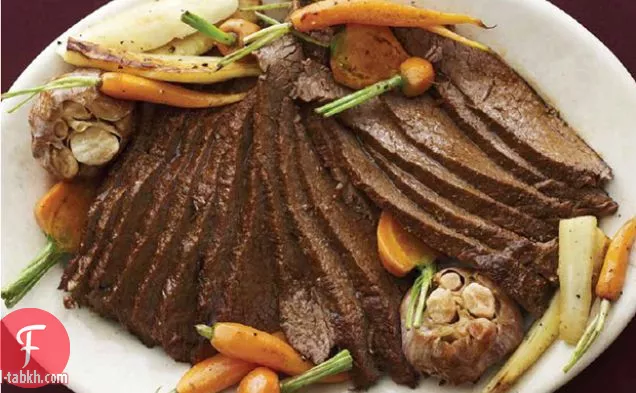 البيرة مطهو ببطء عطلة أعلى الضلع