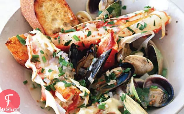 المحار المحمص مع الكزبرة والشمر والليمون ماير