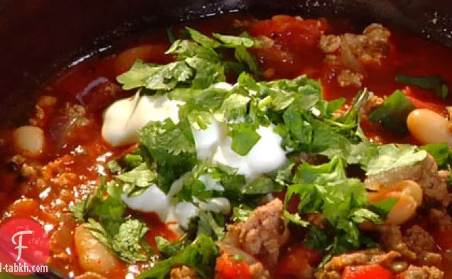 تركيا والفاصوليا الفلفل الحار