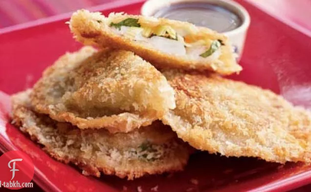 فطائر الروبيان مع صلصة الغمس المغربية الحارة