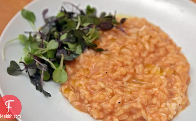 عشاء الليلة: ريزوتو طماطم مشوي مع جبن موزاريلا طازج