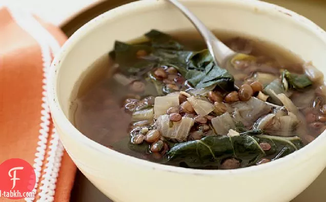 شوربة العدس والسلق السويسري