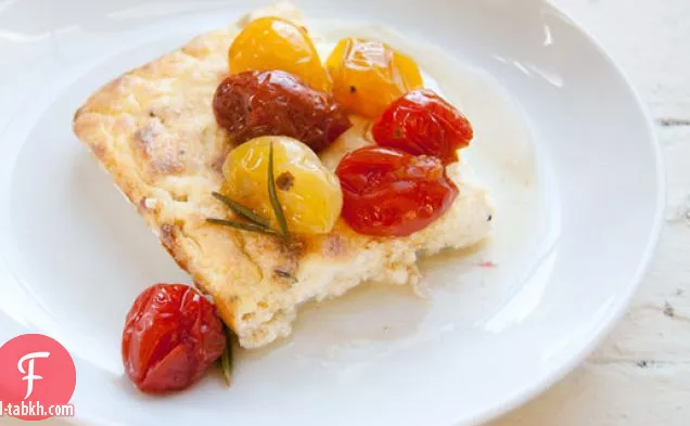 خبز الريكوتا مع الطماطم المحمصة القيقب