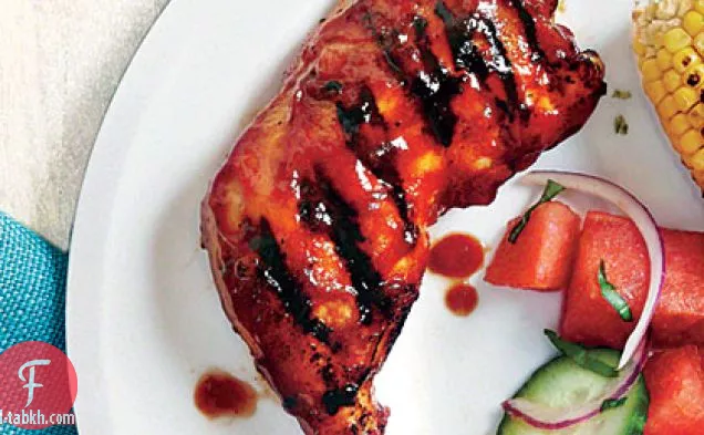 دجاج مشوي مع صوص شبوتل باربيكيو بالعسل