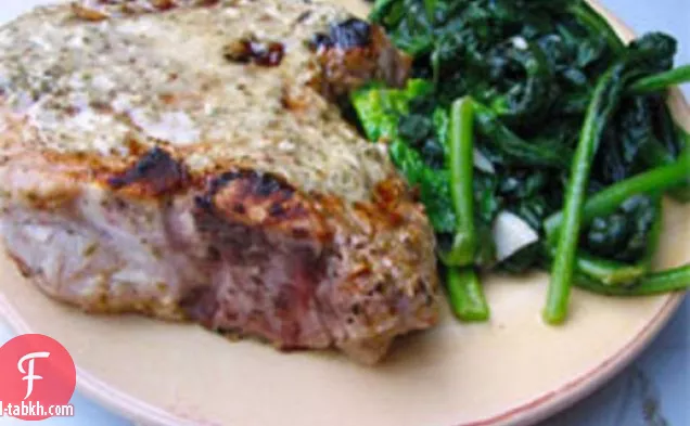 العشاء الليلة: شرائح لحم الخنزير المشوية المتبلة في موجو