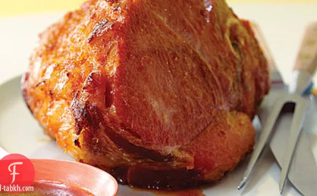 لحم الخنزير المشوي مع لزجة ماير الليمون-التوابل الصقيل