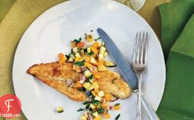 وصفة نيك أوسنر للأسماك المقلية مع صلصة الاسكواش