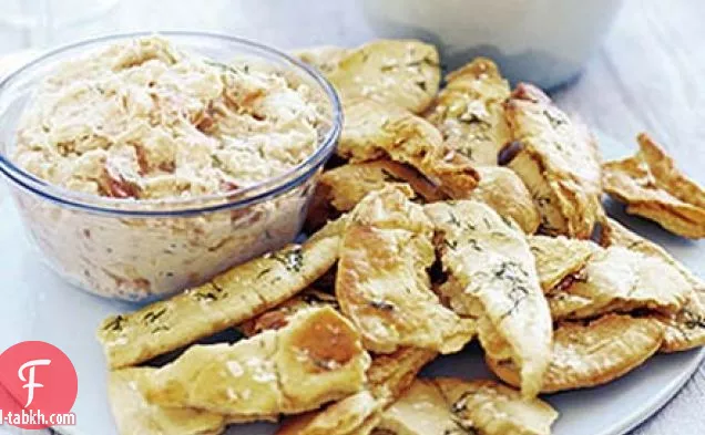 سمك السلمون المدخن مع البيتا المقرمش