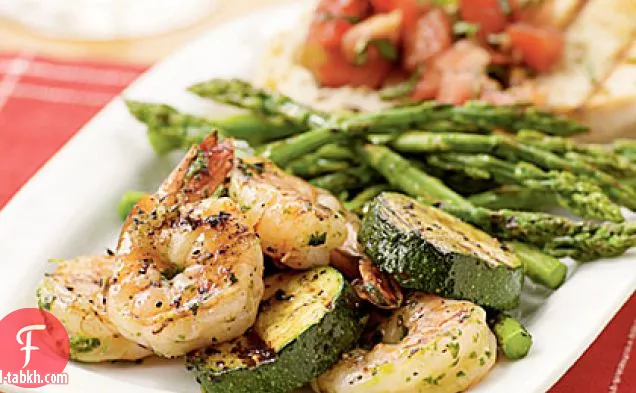 الكباب الروبيان هربيد الإيطالية