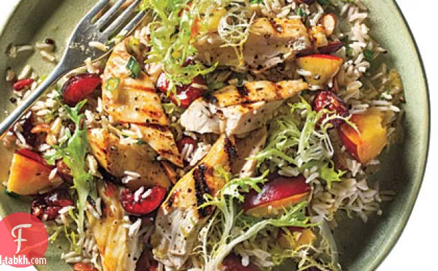 حجر الفاكهة الدجاج-سلطة الأرز