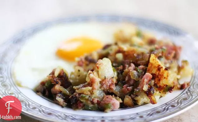 لحم الخنزير والبطاطا التجزئة
