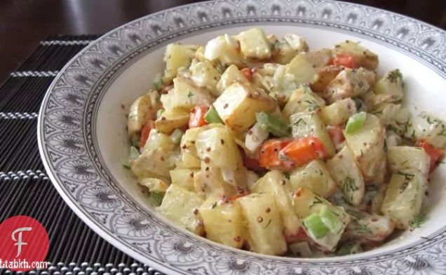 سلطة بطاطس مشوية كريمية