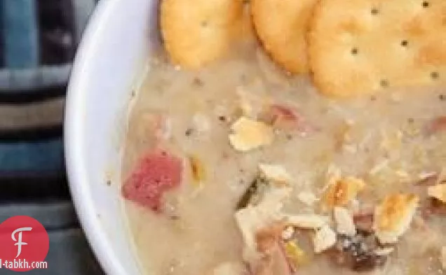 شوربة شيدر بطاطس الكراث