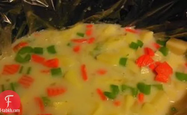 شوربة جبنة بطاطس بطيئة الدسم