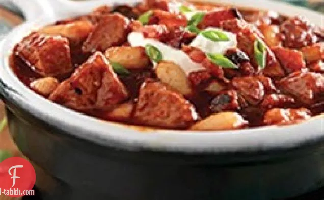 لحم الخنزير المدخن ولحم الخنزير المقدد والفلفل الأبيض