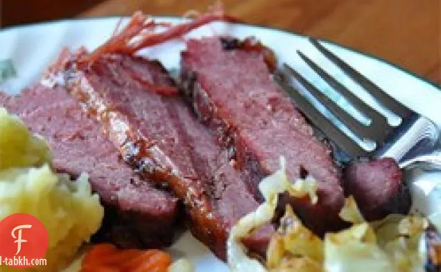 مطهو ببطء لحم البقر المحفوظ صدر الحيوان