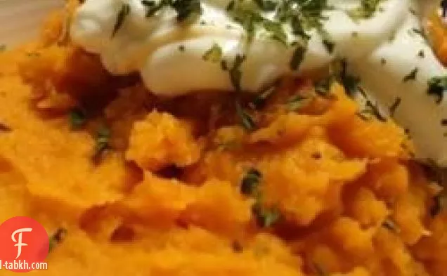البطاطا الحلوة المهروسة