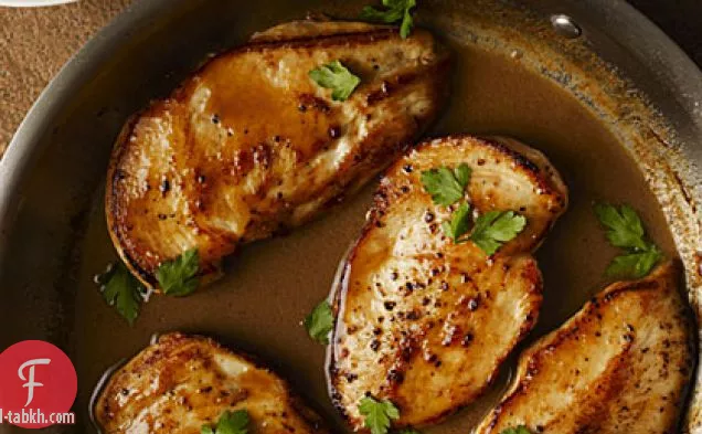 دجاج مزجج بالزبدة البنية-أرز البقان