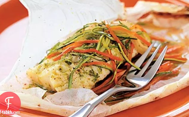 رق-دجاج مخبوز مع جرجير, حكيم, وإكليل الجبل