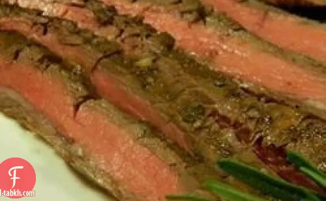 شريحة لحم مشوية من البلسميك وفول الصويا