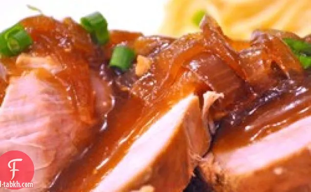 طباخ بطيء ترياكي لحم الخنزير المتن
