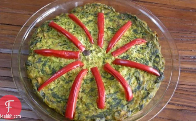 كيشي السبانخ والفطر