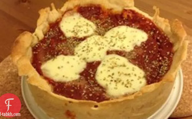 عجينة بيتزا شيكاغو ديب ديش الحقيقية