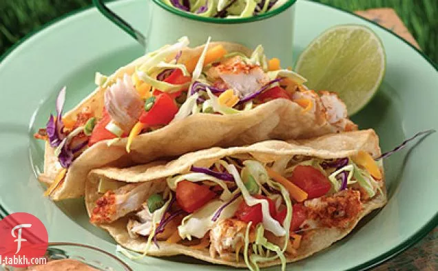 سندويشات التاكو السمك المشوي