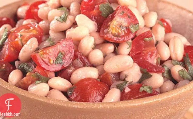حريف الفاصوليا البيضاء والطماطم (البندورة)
