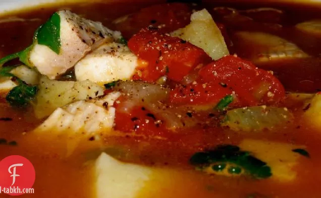 عشاء بسيط: حساء السمك والمحار المدخن