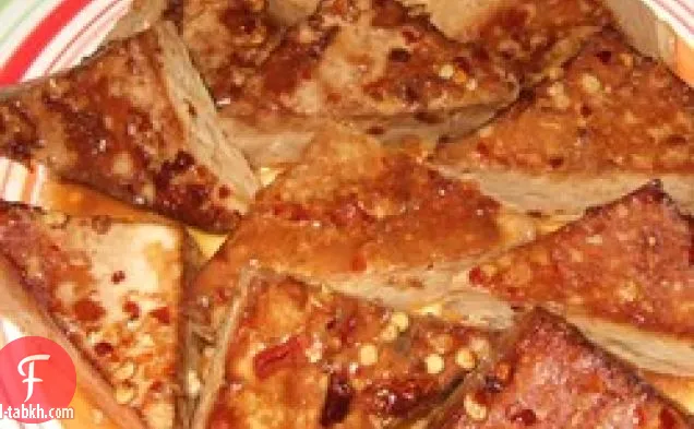 مثلثات التوفو البرتقالية والزنجبيل