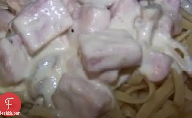 ينجويني مع الفطر ولحم الخنزير