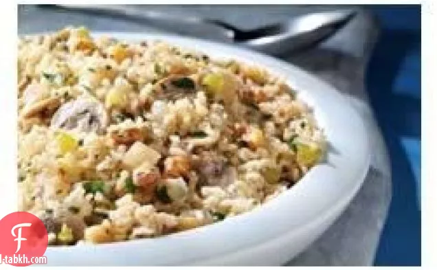 الأرز البني السريع والفطر بيلاف