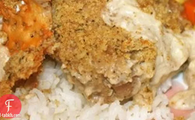 دسم الثوم الفطر الدجاج