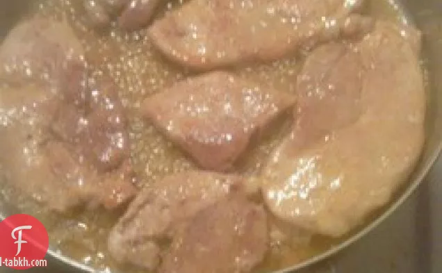 العسل الخردل شرائح لحم الخنزير