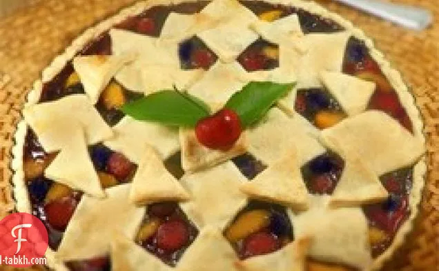 فطيرة الكرز بيري الخوخ