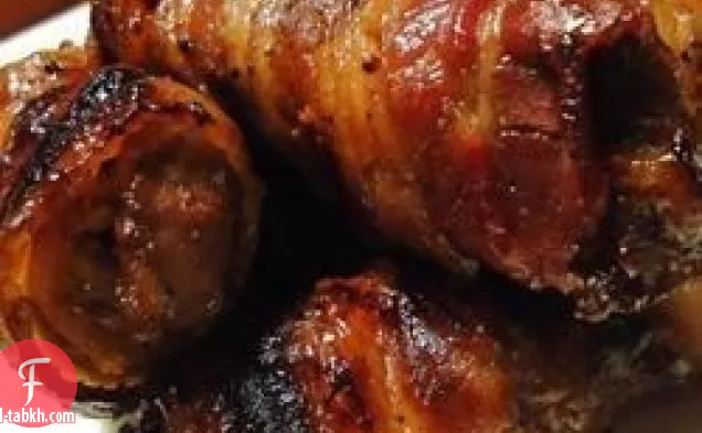 لحم الخنزير المقدد ملفوفة الأيائل المشوية باكستراب