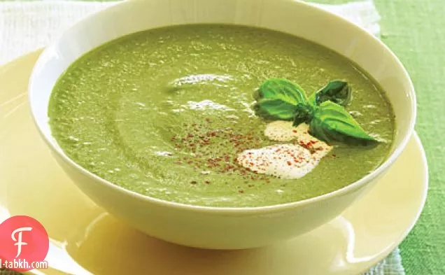 شوربة كوسة بالريحان الكريمي