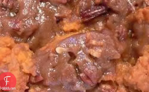 طاجن بطاطا حلوة بدون بيض