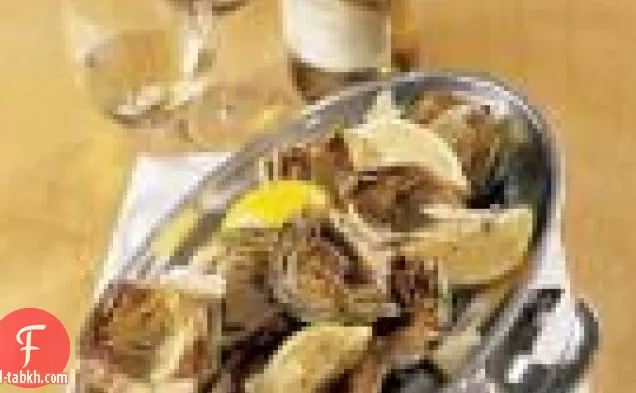 الخرشوف المحمص مع الثوم والليمون