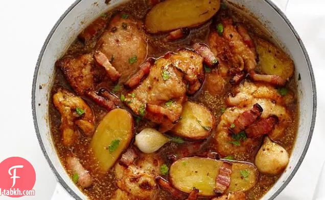 بيرة-دجاج مطهو ببطء