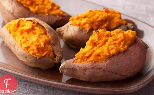 البطاطا الحلوة المخبوزة مرتين