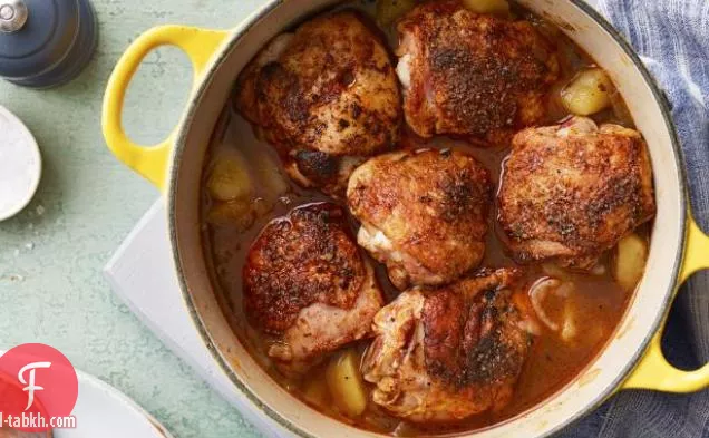 دجاج بابريكا مطهو ببطء