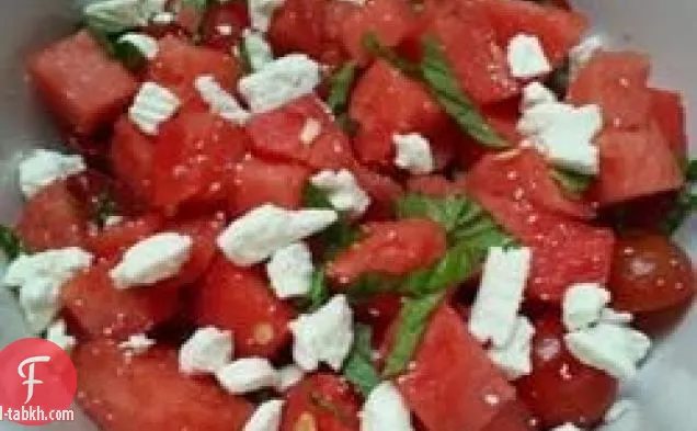 سلطة البطيخ والطماطم